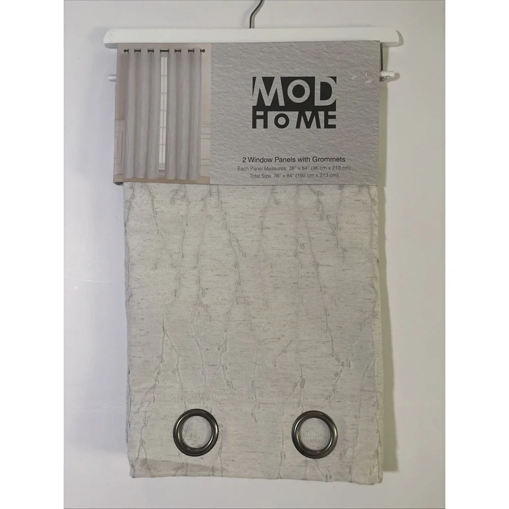 MoD HoME 2 Window Panels Light Beigew/ Bronze Metal Grommets 38 X 84